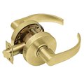 Arrow Grade 2 Passage Cylindrical Lock, Broadway Lever, Non-Keyed, Satin Brass Finish, Non-handed RL01-BRR-04